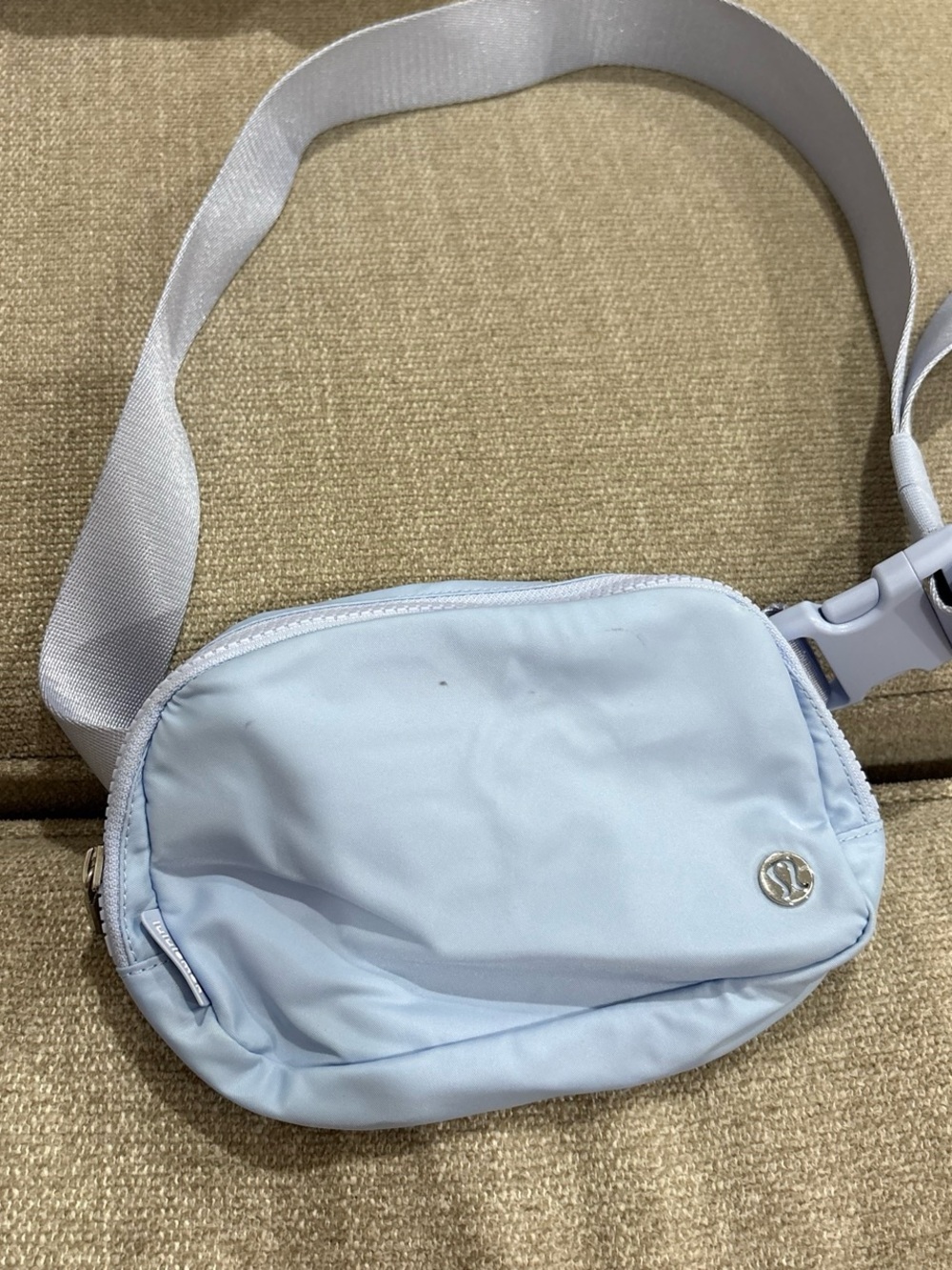 Powder blue lululemon belt bag